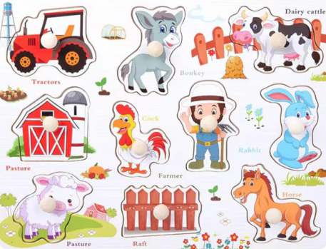 WOODEN PUZZLE FARMING THINGS