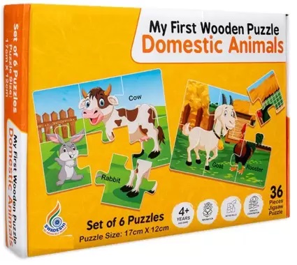 MY FIRST WOODEN PUZZLE DOMESTIC ANIMALS