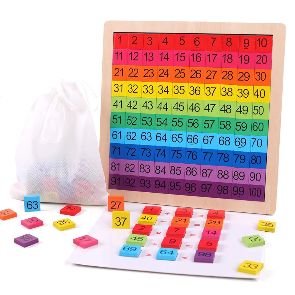 WOODEN 1-100 MATH LEARNING