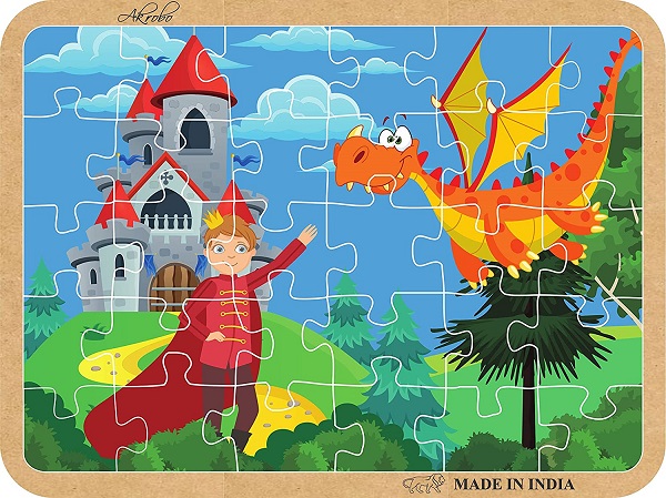 WOODEN JIGSAW PUZZLE PRINCE & DRAGON