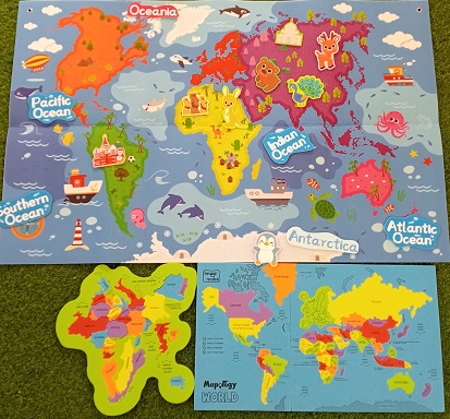 WORLD MAP FLAG & CAPITAL KIT