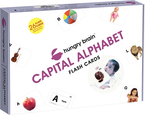 HUNGRY BRAIN CAPITAL ALPHABET flash cards