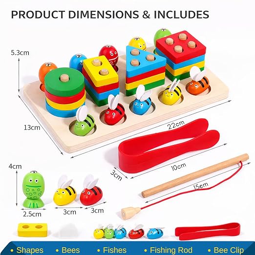 WOODEN FISHING & SHAPE BOARD