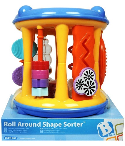 ROLL AROUND SHAPE SORTER blue box