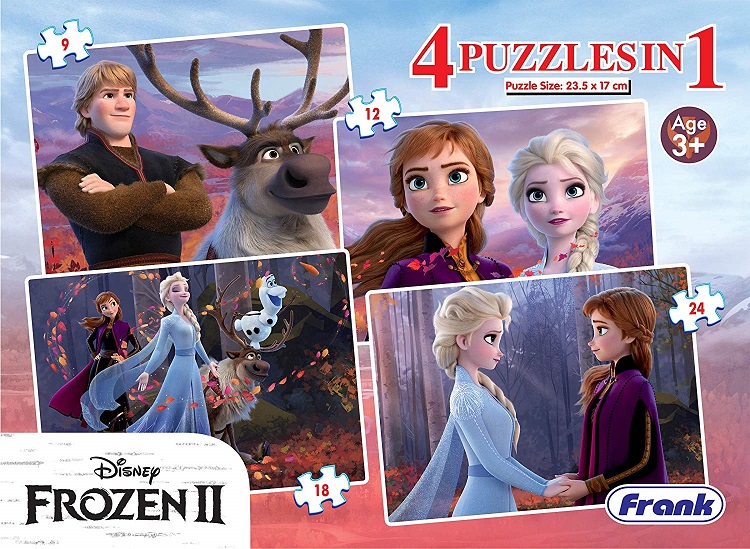 FROZEN II 4 PUZZLES IN 1