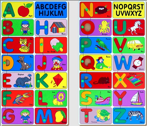 ALPHABET MATCH PUZZLE two trays