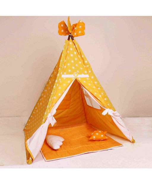 CUDDLYCOO TEEPEE TENT mustard sun