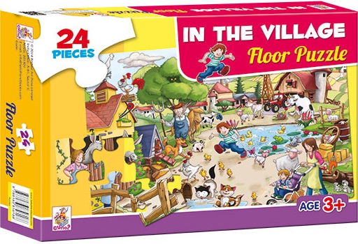 IN THE VILLAGE FLOOR PUZZLE 24 pc