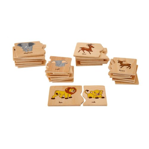 WOODEN ANIMAL BABY MATCHING