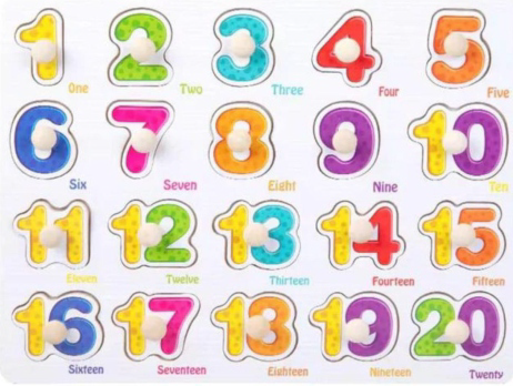 WOODEN PUZZLE NUMBERS 1-20