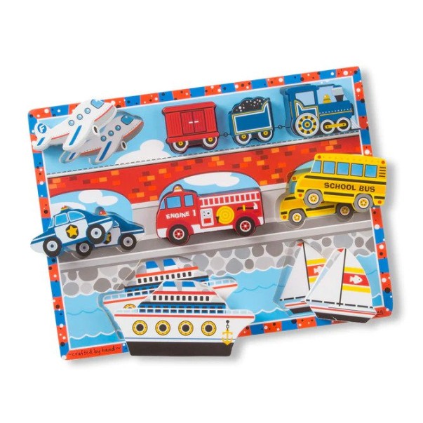 VEHICLES CHUNKY PUZZLE WOODEN