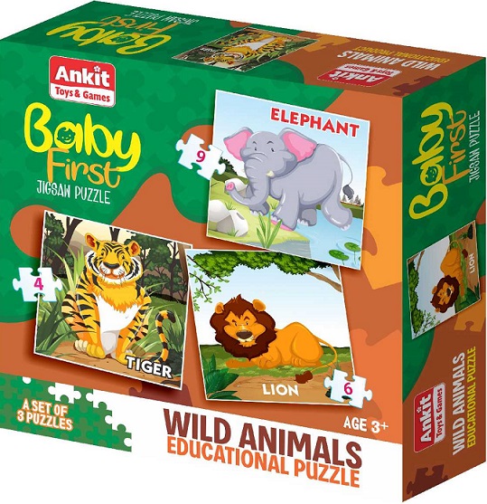 BABY FIRST JIGSAW PUZZLE WILD ANIMALS