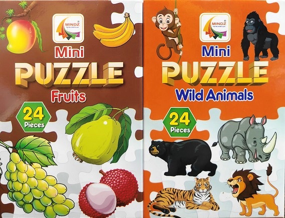 MINI PUZZLE FRUITS & WILD ANIMALS