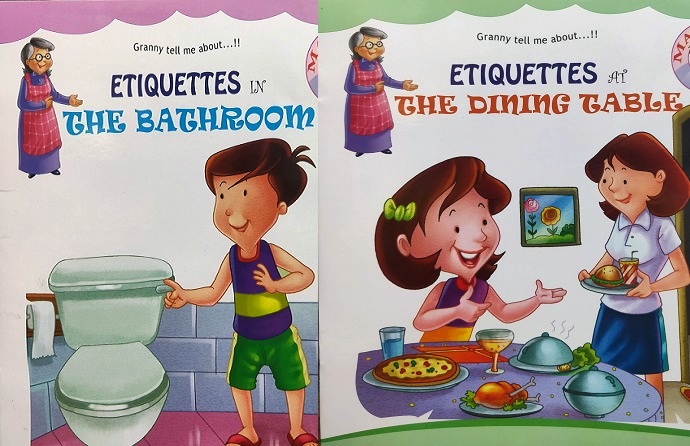 ETIQUETTES AT THE DINING TABLE & ETIQUETTES IN THE BATHROOM 2 in 1