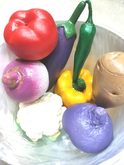 SOFT FOAM FRUITS & VEGETABLES WITH BUCKET