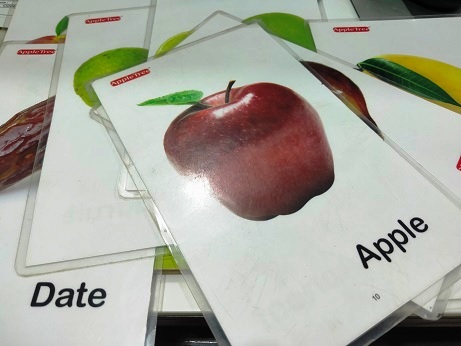 FRUITS flash cards apple tree