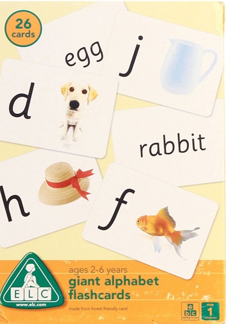 GIANT ALPHABET FLASHCARD 26 card elc