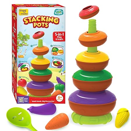 STACKING POTS 5 IN 1 PLAY & LEARN