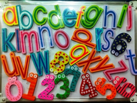 MAGNETIC WIHTE BOARD abc & NUMBER