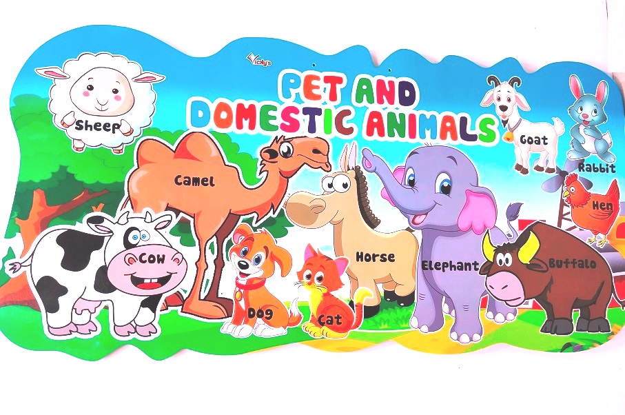 WOODEN CHART BIG PET AND DOMESTIC ANIMALS