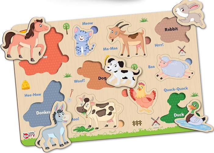 MY FIRST WOODEN FARM ANIMALS PUZZLE