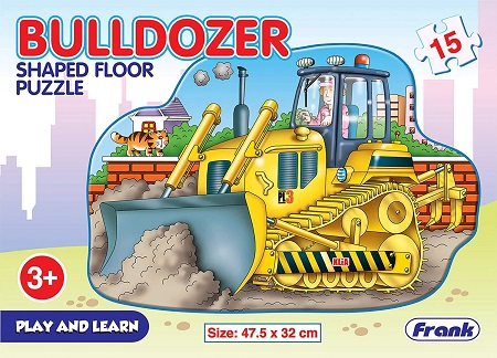 BULLDOZER shaped floor puzzle