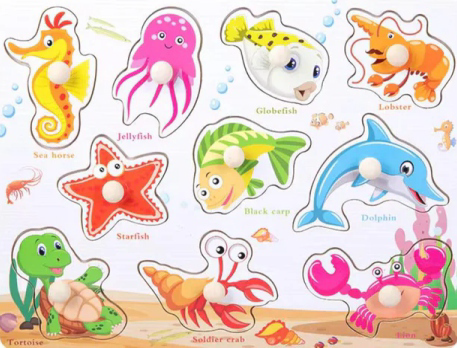 WOODEN PUZZLE SEA ANIMALS