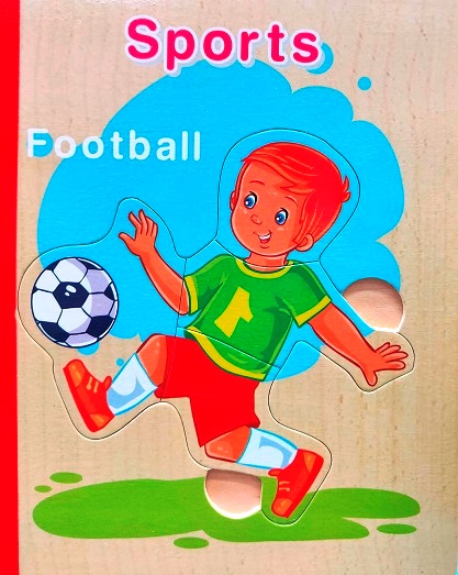 WOODEN BOOK PUZZLE SPORTS