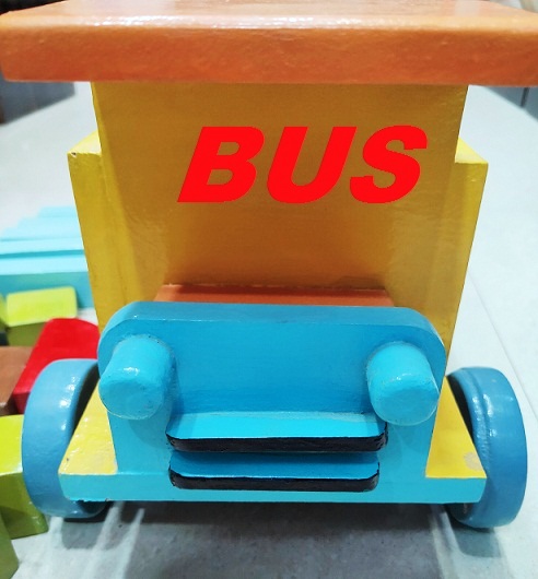 WOODEN BUS ABC WITH BUILDING BLOCKS