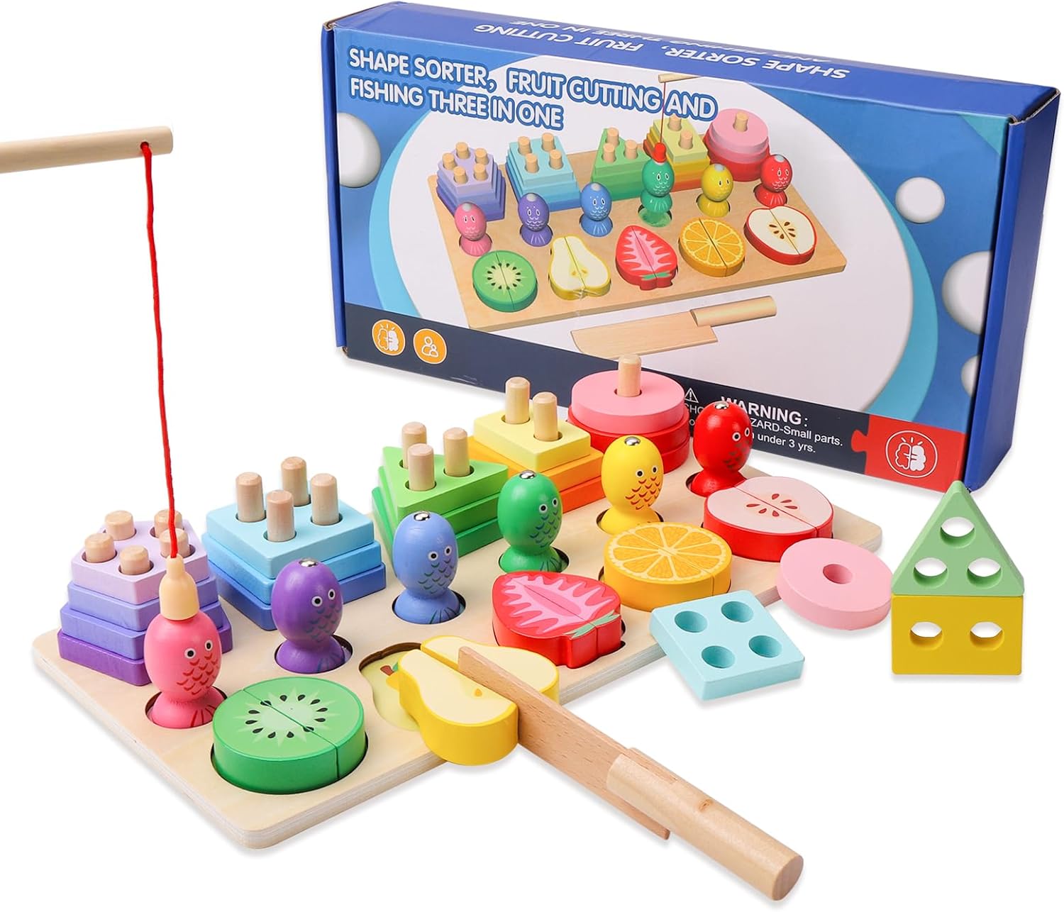 SHAPE SORTER FRUIT CUTTING ABD FISHING THREE IN ONE