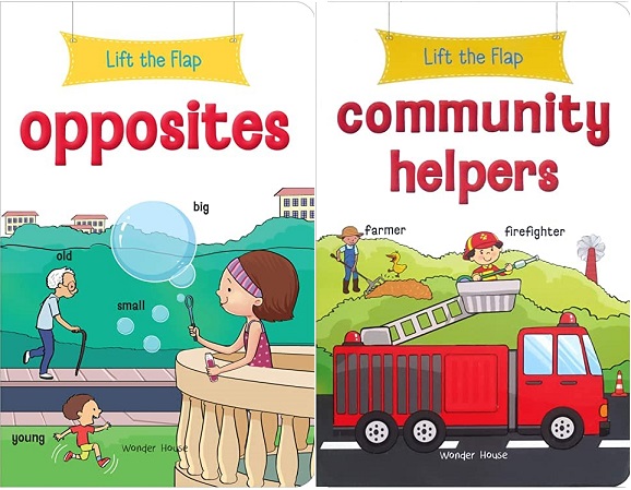 COMMUNITY HELPERS & OPPOSITES lift the flap 2 in 1