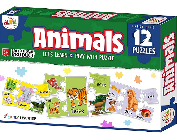 ANIMALS 5 piece puzzle
