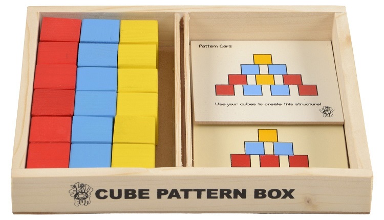 CUBE PATTERN BOX wooden