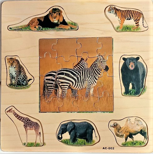 WILD ANIMALS PUZZLE wooden