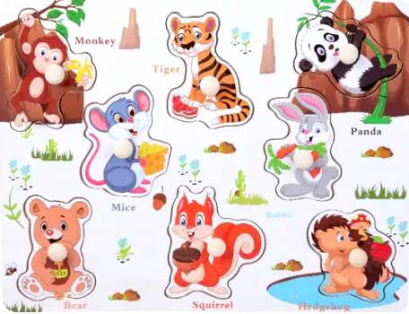 WOODEN PUZZLE WILD ANIMALS 2
